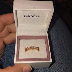 Rose Gold Pandora ring set